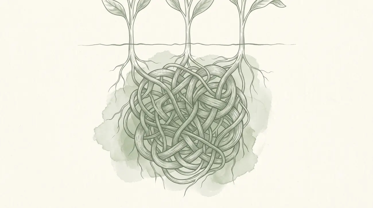 Tangled thread illustration, from the Your Menopause Pattern quiz