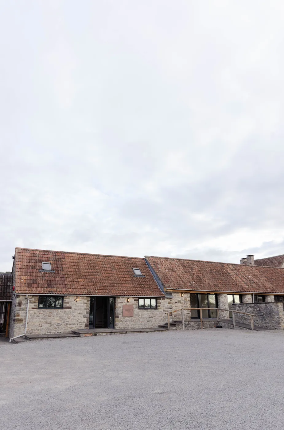 The courtyard outside the barn at Twelve08, where you can park
